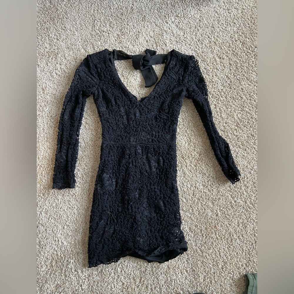Black Lace Homecoming Dress